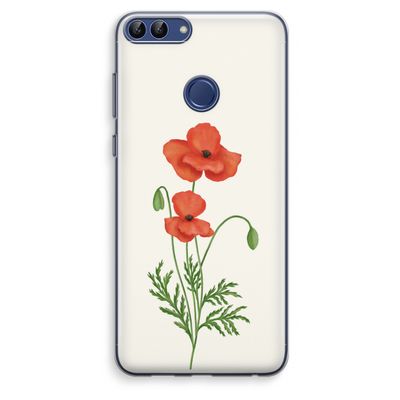 Red poppy: Huawei P Smart (2018) Transparant Hoesje