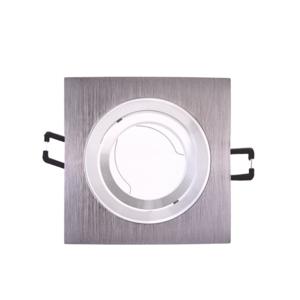 CristalRecord Inbouwspot Helium vierkant 9 cm GU10 aluminium