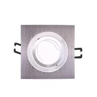 CristalRecord Inbouwspot Helium vierkant 9 cm GU10 aluminium