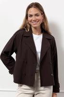 Studio Anneloes Cato Bonded Trenchcoat Winterjassen 8700 Espresso