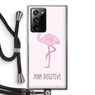 Pink positive: Samsung Galaxy Note 20 Ultra / Note 20 Ultra 5G Transparant Hoesje met koord