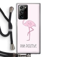 Pink positive: Samsung Galaxy Note 20 Ultra / Note 20 Ultra 5G Transparant Hoesje met koord