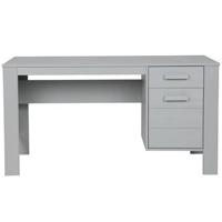 WOOOD Dennis Bureau - Grenen Geborsteld - Betongrijs - 74x141x59