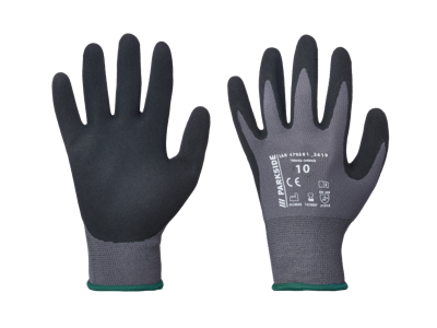 PARKSIDE Latex werkhandschoenen (Zwart/groen, 10)