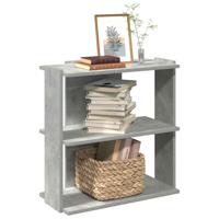 Boekenkast 3-laags 60x30x60 cm bewerkt hout betongrijs