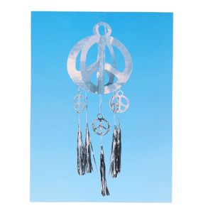 Peace teken hangdecoratie jaren 60 Hippie feest thema van 80 cm