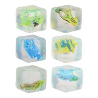 Johntoy Slow rise glitter kubus met vis