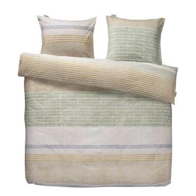 Ariadne at home dekbedovertrek Lin strepen - groen - 240x200/220 cm