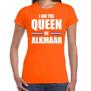 I am the Queen of Alkmaar Koningsdag t-shirt oranje voor dames