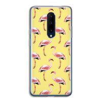 Flamingo's geel: OnePlus 7 Pro Transparant Hoesje
