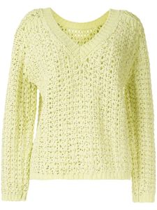 Ermanno Scervino pull ample à col v - Vert