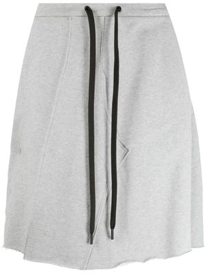 JORDANLUCA short de sport en coton à patch logo - Gris