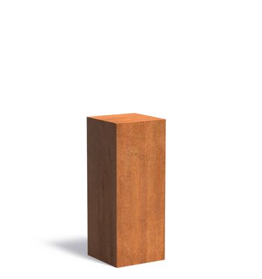 Cortenstaal sokkel 40x40x100cm.