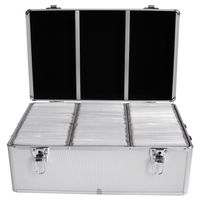 MediaRange CD-koffer 500 CDs/DVDs/Blu-rays Aluminium Zilver 1 stuk(s) (b x h x d) 447 x 180 x 300 mm BOX77 - thumbnail