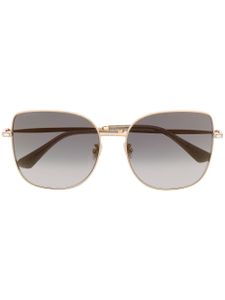 Jimmy Choo Eyewear lunettes de soleil à monture papillon oversize - Or