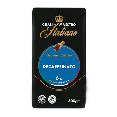 Gran Maestro Italiano - gemalen koffie - Decaffeinato