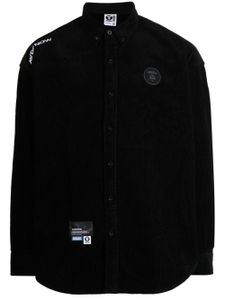 AAPE BY *A BATHING APE® chemise en velours côtelé à patch logo - Noir