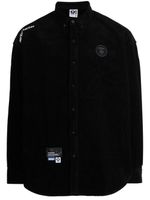 AAPE BY *A BATHING APE® chemise en velours côtelé à patch logo - Noir - thumbnail