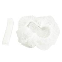 200 PCS non-woven wegwerp geplooid anti stof hoed Badmutsen voor Spa Hair Salon Beauty (wit)