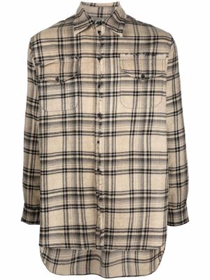 Uma Wang chemise oversize à carreaux - Tons neutres