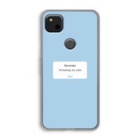 Reminder: Google Pixel 4a Transparant Hoesje