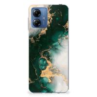 TPU Siliconen Hoesje voor Motorola Moto G14 Marmer Groen