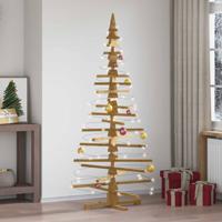 Houten kerstboom met standaard Bruin 180 cm Massief grenenhout Houten kerstboom met standaard Bruin 180 cm Massief grenenhout