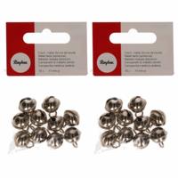 Metalen belletjes van 11 mm - 20x - zilver met oog - hobby/knutsel artikelen