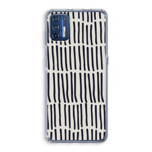 Moroccan stripes: Motorola Moto G9 Plus Transparant Hoesje