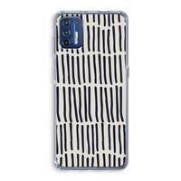Moroccan stripes: Motorola Moto G9 Plus Transparant Hoesje