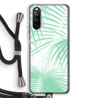 Palmbladeren: Sony Sony Xperia 10 III Transparant Hoesje met koord