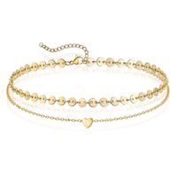 Pailetten Enkelband Heart - Goud
