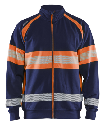 Blåkläder High-Vis sweater 35511158 | Marineblauw/Oranje | Maat XXL - 7330509838730
