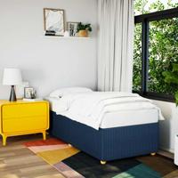Bedframe zonder matras 100x200 cm stof blauw