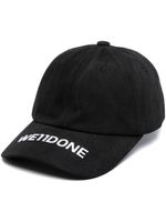 We11done casquette à logo brodé - Noir