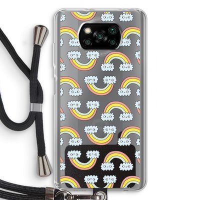 Regenboog: Xiaomi Poco X3 NFC Transparant Hoesje met koord