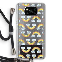 Regenboog: Xiaomi Poco X3 NFC Transparant Hoesje met koord