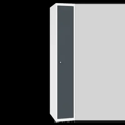 Metalen kledinglocker met legbord en kledingroede + 3 kledinghaken voor 1 persoon - H.180 x B.30 cm Zuiver wit (RAL9010) Antracietgrijs (RAL7016)