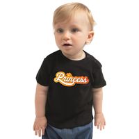 Princess Koningsdag t-shirt zwart voor babys - thumbnail