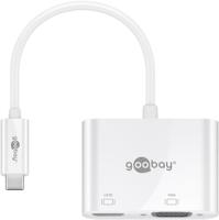 Goobay 52430 laptop dock & poortreplicator Bedraad en draadloos USB 3.2 Gen 1 (3.1 Gen 1) Type-A + Type-C Wit - thumbnail