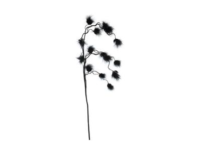 Kunstbloem fluffy spray black108 cm kunstplant - Van manen