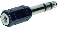 TRU COMPONENTS Jackplug-adapter Jackplug male 6,3 mm - Jackplug female 3,5 mm Stereo Aantal polen: 3 Inhoud: 1 stuk(s)