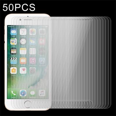 50 stuks voor iPhone 8 Plus & iPhone 7 Plus 0 26 mm 9H oppervlakte hardheid 2.5D explosieveilige getemperd glas Non-full Screen Film No retailpakket