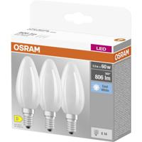 OSRAM 4058075592575 LED-lamp Energielabel D (A - G) E14 Kaars 5.5 W = 60 W Koudwit (Ø x l) 35 mm x 100 mm 3 stuk(s)