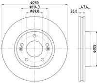 Remschijf 8DD355122341