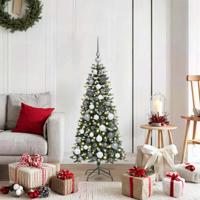 VidaXL Kunstkerstboom met 150 led groen 120 cm pvc en plastic en staal