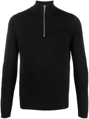 SANDRO pull cintré à col zippé - Noir