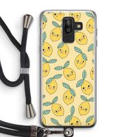 Citroenen: Samsung Galaxy J8 (2018) Transparant Hoesje met koord