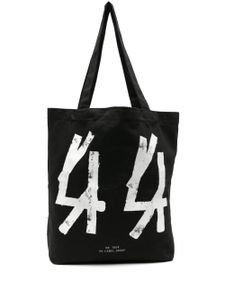 44 LABEL GROUP Concrete katoenen shopper - Zwart