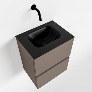 Toiletmeubel Mondiaz Ada | 40 cm | Meubelkleur Smoke | Lex wastafel Urban Midden | Zonder kraangat